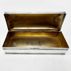 Plain Edwardian Sterling Silver Jewellery or Trinket Box