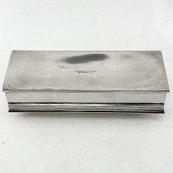Plain Edwardian Sterling Silver Jewellery or Trinket Box