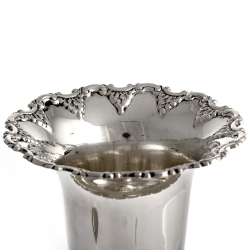 Decorative Edwardian Silver Centre Piece with Three Hanging Baskets