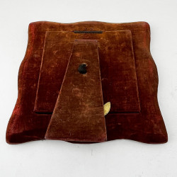 Decorative Square Edwardian Sterling Silver Photo Frame with Round Aperture