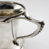 Unusual Shaped Edwardian Sterling Silver Mug with Scroll Handle