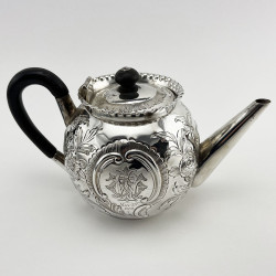 Pretty Victorian Sterling Silver Bachelor Style Teapot