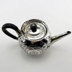 Pretty Victorian Sterling Silver Bachelor Style Teapot
