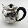 Pretty Victorian Sterling Silver Bachelor Style Teapot