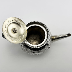 Pretty Victorian Sterling Silver Bachelor Style Teapot