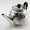 Pretty Victorian Sterling Silver Bachelor Style Teapot