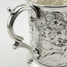 Decorative Victorian Silver Plated Mug Depicting Mother and Child