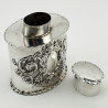 Pretty Victorian Oval Sterling Silver Tea Caddy with Pull Off Lid