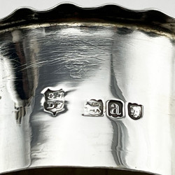 Pretty Victorian Oval Sterling Silver Tea Caddy with Pull Off Lid