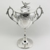 Impressive Victorian Silver Plated Lidded Trophy Cup (c.1895)