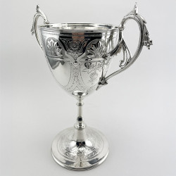 Impressive Victorian Silver Plated Lidded Trophy Cup