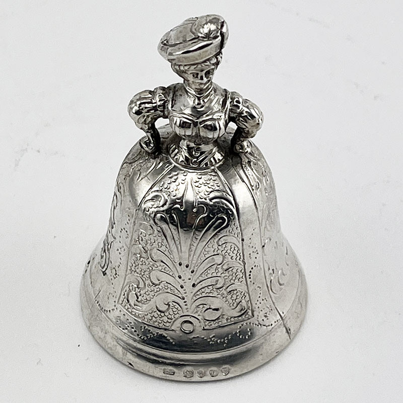 Charming Dutch Import Sterling Silver Table Bell
