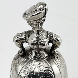 Charming Dutch Import Sterling Silver Table Bell