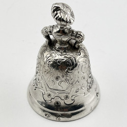 Charming Dutch Import Sterling Silver Table Bell