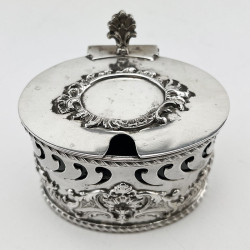 Rare and Unusual Edwardian Sterling Silver Mustard Pot (1903)