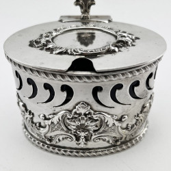 Rare and Unusual Edwardian Sterling Silver Mustard Pot