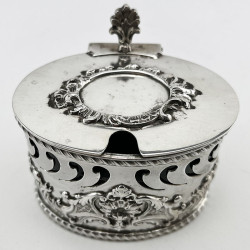 Rare and Unusual Edwardian Sterling Silver Mustard Pot