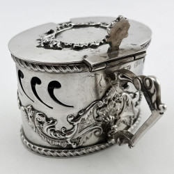 Rare and Unusual Edwardian Sterling Silver Mustard Pot