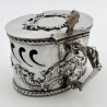 Rare and Unusual Edwardian Sterling Silver Mustard Pot