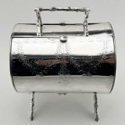 Rare and Unusual Victorian Style Folding Biscuit Box