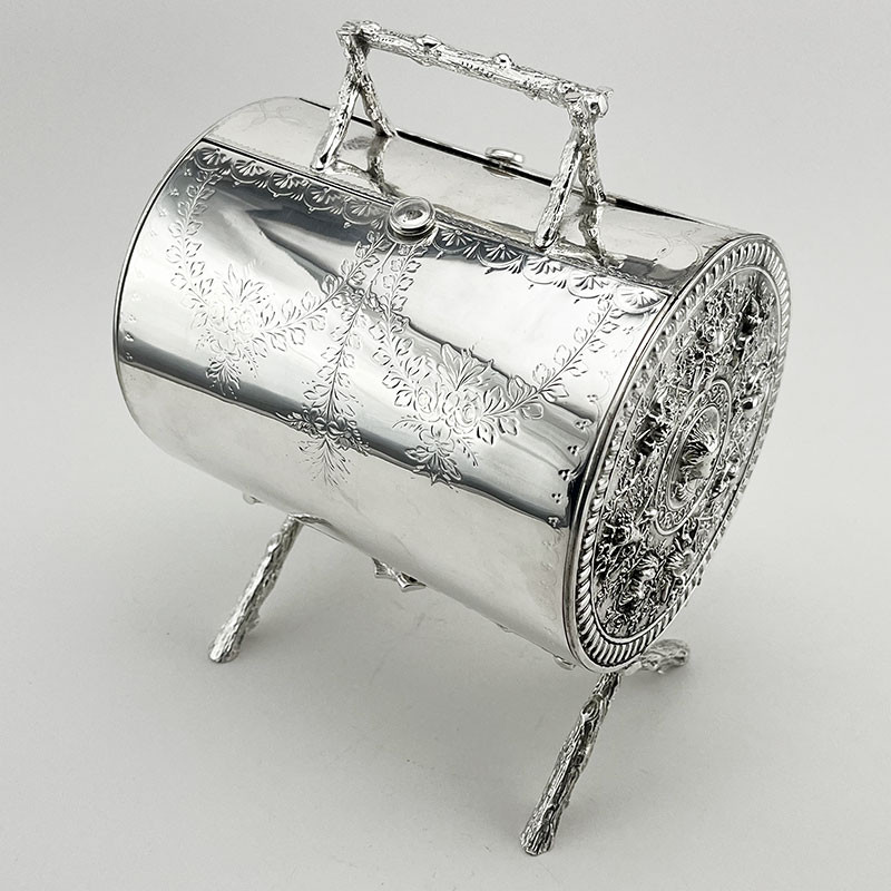 Rare and Unusual Victorian Style Folding Biscuit Box (c.1890)