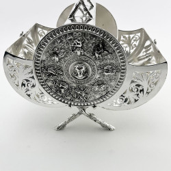 Rare and Unusual Victorian Style Folding Biscuit Box