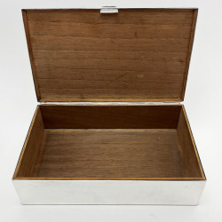 Silver Plated Cigar or Trinket Box Depicting a Hunting Scene on the Lid