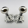 Pair of George II Style Sterling Silver Candlesticks