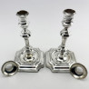 Pair of George II Style Sterling Silver Candlesticks