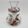 Bell Shaped Copeland China and Silver Plated Biscuit Barrel c.1885