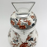 Bell Shaped Copeland China and Silver Plated Biscuit Barrel