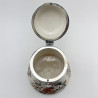 Bell Shaped Copeland China and Silver Plated Biscuit Barrel