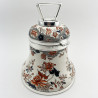 Bell Shaped Copeland China and Silver Plated Biscuit Barrel