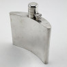 Smart Plain Walker & Hall Sterling Silver Hip Flask 1931