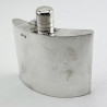 Smart Plain Walker & Hall Sterling Silver Hip Flask 1931