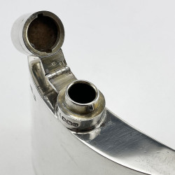 Smart Plain Walker & Hall Sterling Silver Hip Flask 1931