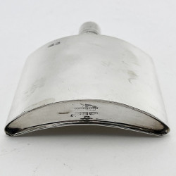Smart Plain Walker & Hall Sterling Silver Hip Flask 1931