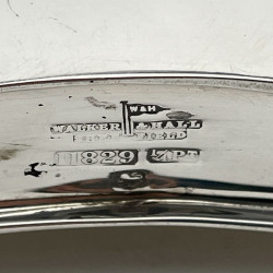 Smart Plain Walker & Hall Sterling Silver Hip Flask 1931