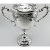 Very Large Victorian Silver Plated Lidded Trophy Cup