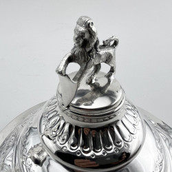 Very Large Victorian Silver Plated Lidded Trophy Cup