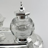 Large Victorian Martin & Hall Silver Plated Double Inkstand