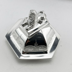 Large Victorian Martin & Hall Silver Plated Double Inkstand