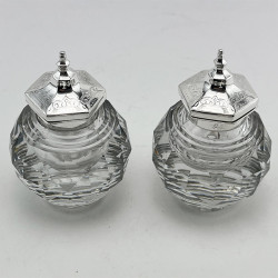 Large Victorian Martin & Hall Silver Plated Double Inkstand