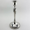 Elegant Pair of Georgian Style Sterling Silver Candlesticks