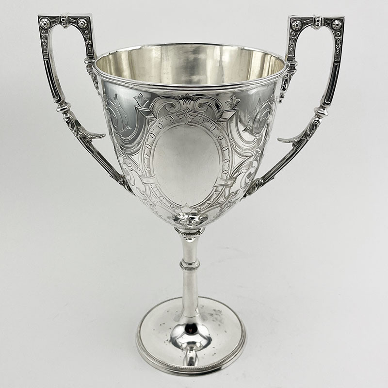 Impressive 25.4cm (10") High Victorian Silver Plated Trophy Cup