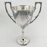 Impressive 25.4cm (10") High Victorian Silver Plated Trophy Cup