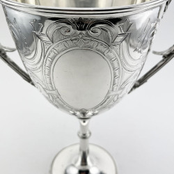 Impressive 25.4cm (10") High Victorian Silver Plated Trophy Cup