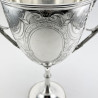 Impressive 25.4cm (10") High Victorian Silver Plated Trophy Cup