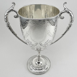 Very Decorative Victorian Silver Plated Trophy Cup (c.1880)