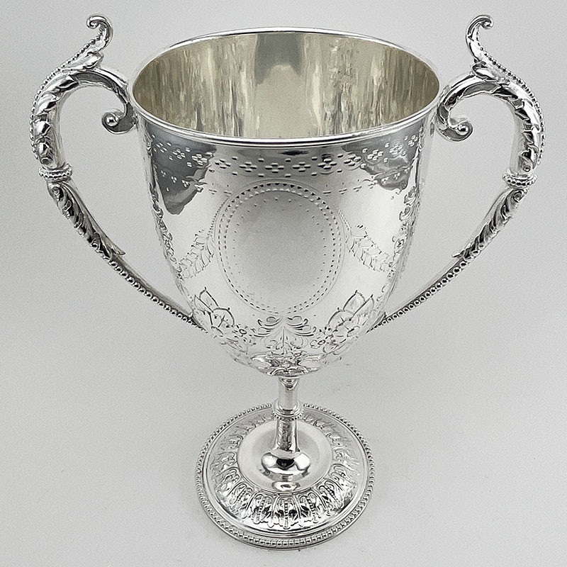 Very Decorative Victorian Silver Plated Trophy Cup (c.1880)